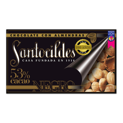 Chocolate Negro 53% Cacao con Almendras 200 grs