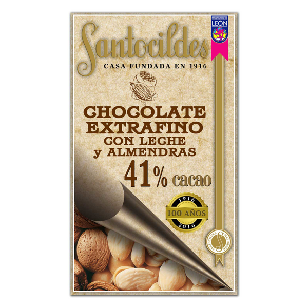 Chocolate Extrafino con leche y Almendras enteras 200 grs